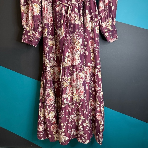 Ever New Purple Floral Long Sleeve Dress - Picture 7 of 14
